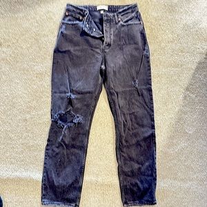 Black Abercrombie The Dad High Rise Jeans